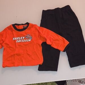 Harley-Davidson Kids' Orange and Black Set